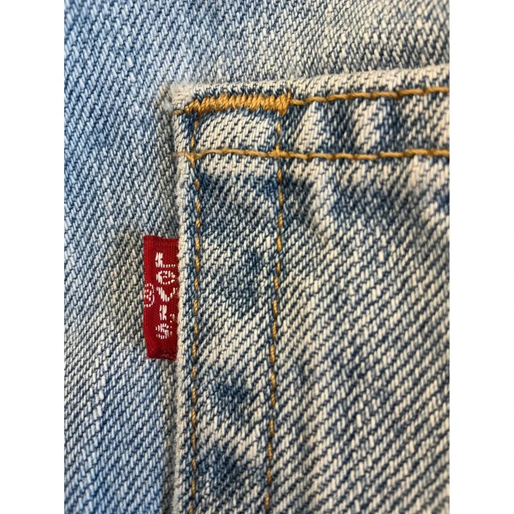 Levi's Y2K 550 Relaxed Fit Tapered Leg Light Wash Denim Jeans Mens 36x32